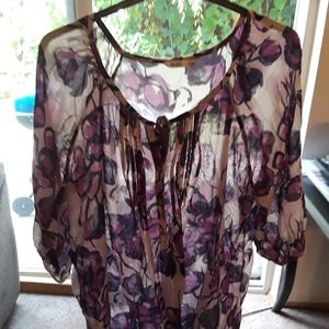 Old Navy Lightweight Cotton Floral Blouse XXL